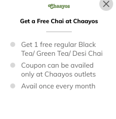 Grab Chai At Chaayos At Tapri Rates!