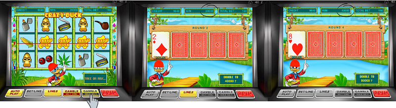 Picture of a casino game that provides gamble option