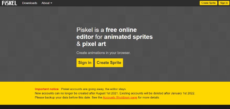 Piskel pixel art generator