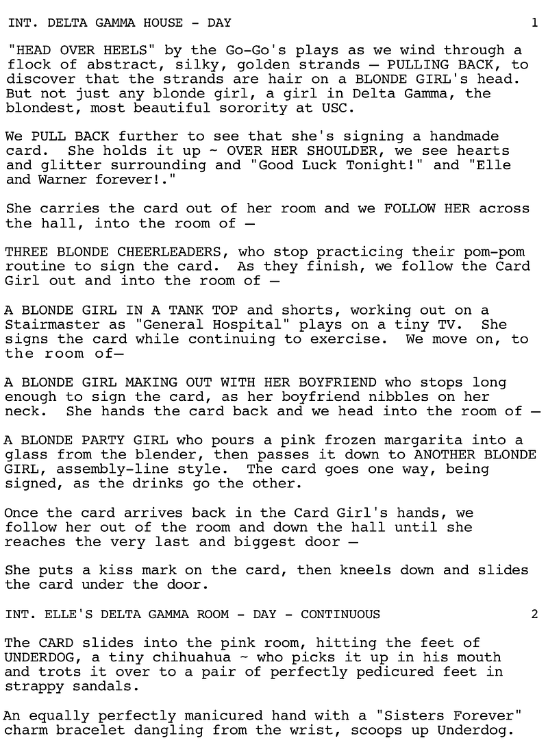 Page One: ‘Legally Blonde’ (2001)
