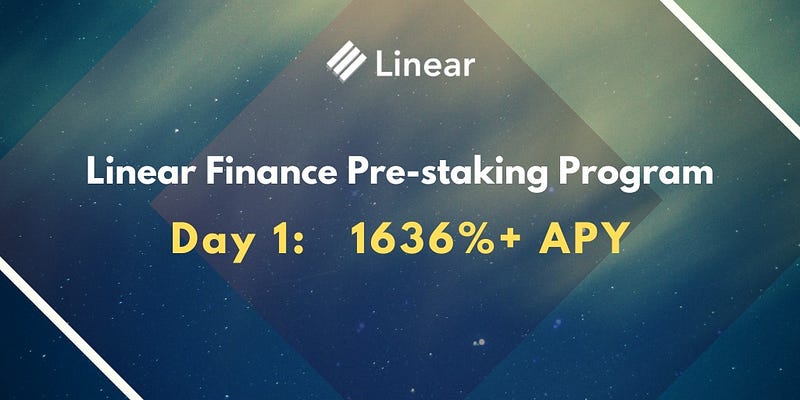 Linear Finance’s Staking program with Initial APY of 1636%+