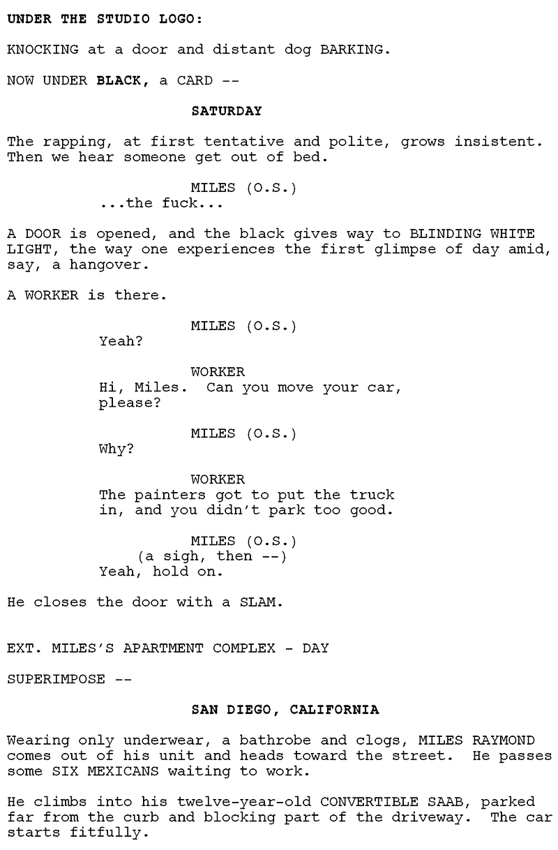 Page One: ‘Sideways’ (2004)