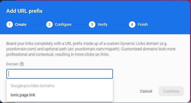Setting Domain in Dynamic Link