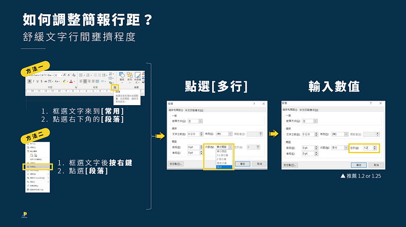 如何調整 PPT 簡報行距？來舒緩文字行間擁擠程度