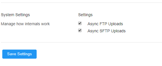 disabling async uploads for 3CX backups