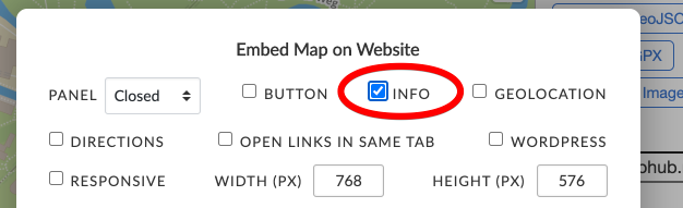 MapHub updates: Info widget