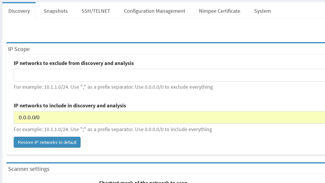 Applying discovery filter