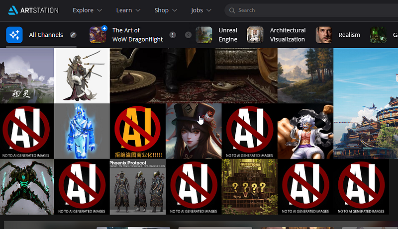 🎨 Artists Protest Against Art Laundering With The AI