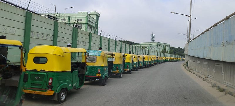 Vehicles waiting for Transport Office Fitness Certification