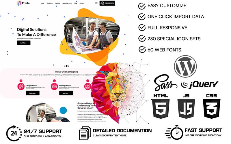 Printa — Print Company & Design Services WordPress Theme