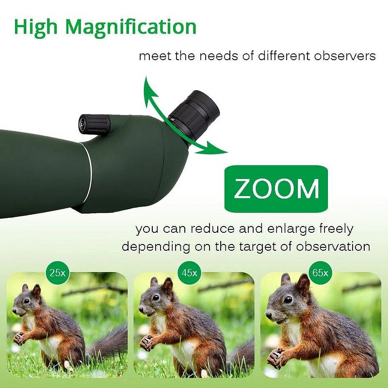 Durable and waterproof SVBONY spotting scope in a foggy outdoor setting