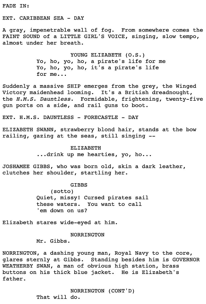 Page One: “Pirates of the Caribbean: The Curse of the Black Pearl” (2003)