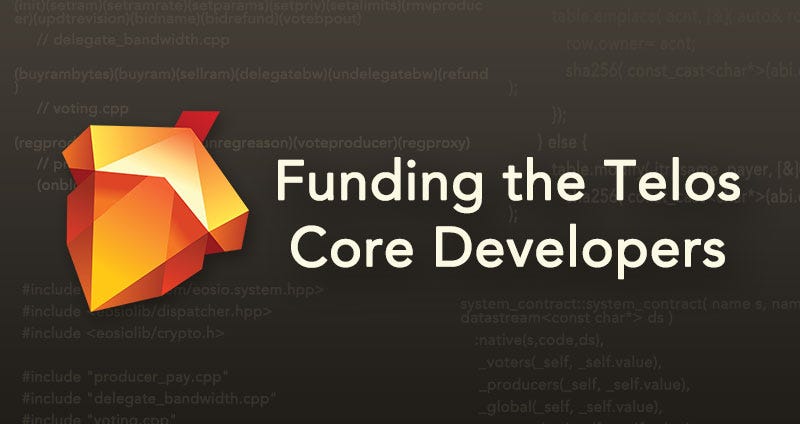 Funding the Telos Core Developers