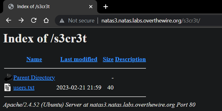 Hidden directory