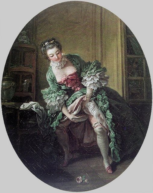 “La Toilette intime” or “Une Femme qui pisse”, by François Boucher, 1760s.