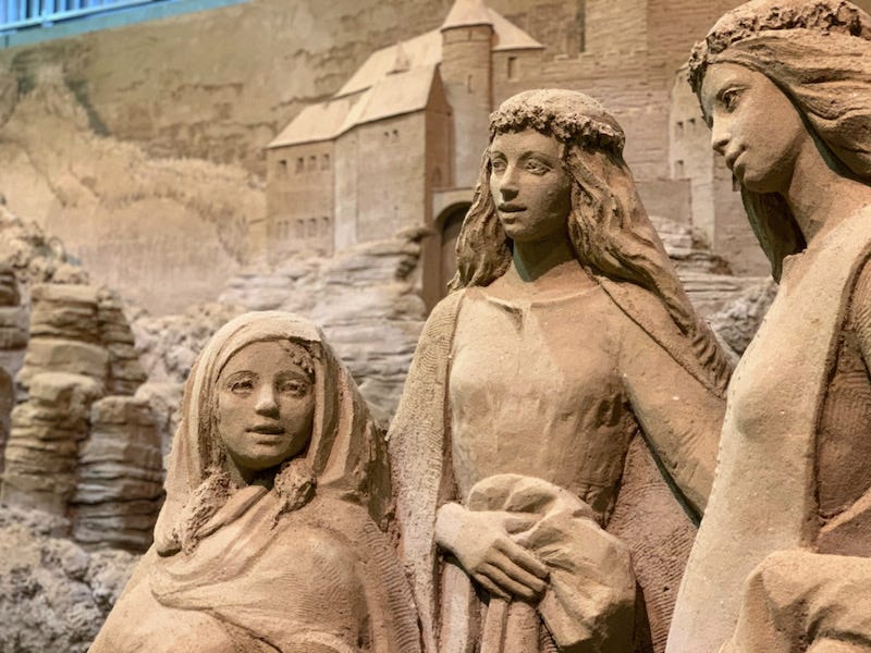 Czechoslovakia sand sculptures at The Sand Museum in Tottori Prefecture
