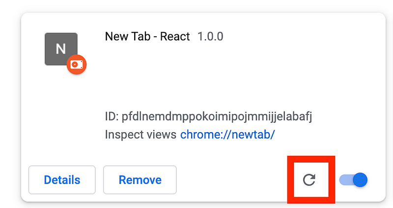 Screenshot — Reload Chrome Extension