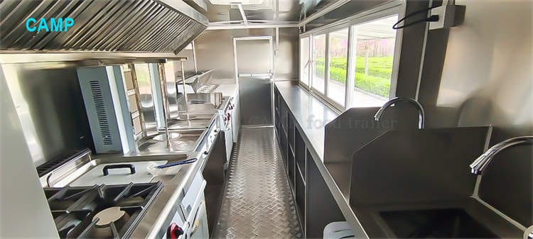 BBQ trailer inner view