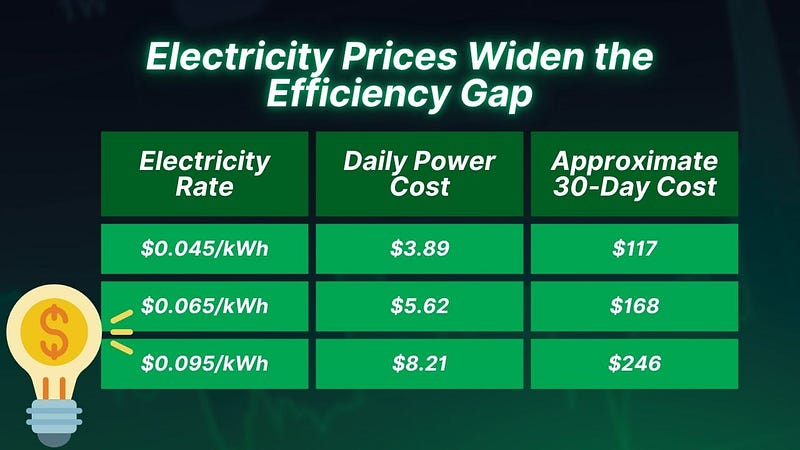 Electricity Prices Widen the Efficiency Gap