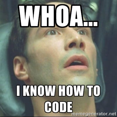 Keanu wouldn’t need your help learning how to code, anyway.