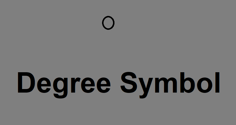 degree symbol