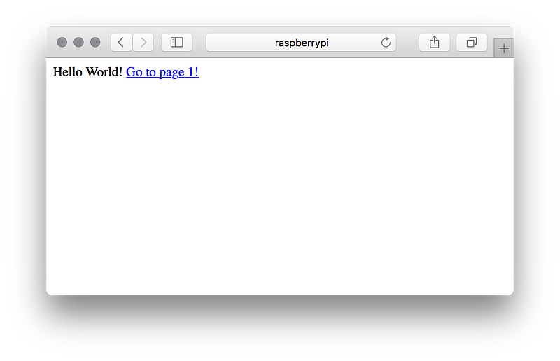 Figure 1: The Haskell Yesod Web Framework running on Raspberry Pi