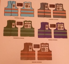 Proposed reflector jackets for the five divisions.