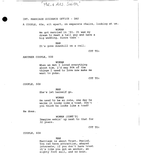 Page One: “Mr. & Mrs. Smith” (2005)