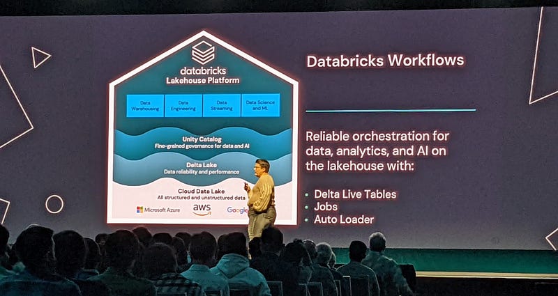 Databricks Data and AI Summit 2022: Stacey Kerkela explaining Databricks Workflows