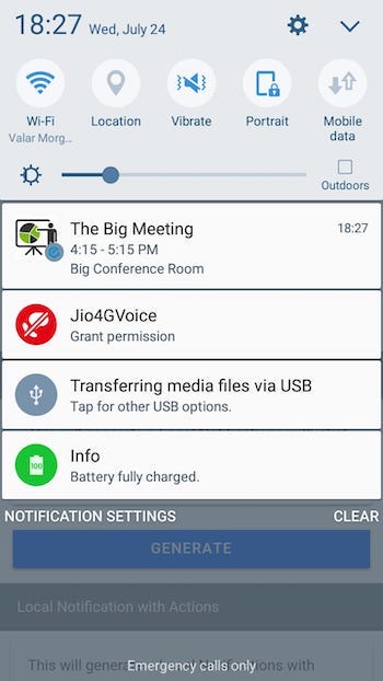 Local Notification with Multi-line message — Ionic 5 Capacitor Android app