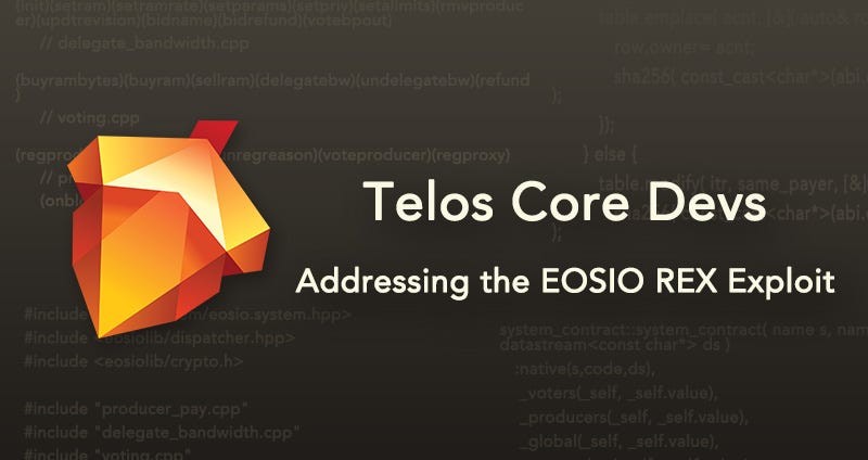 Addressing the EOSIO REX Exploit
