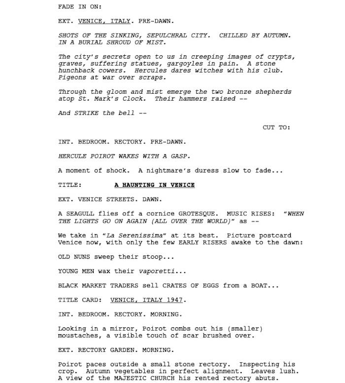 Page One: “A Haunting in Venice” (2023)