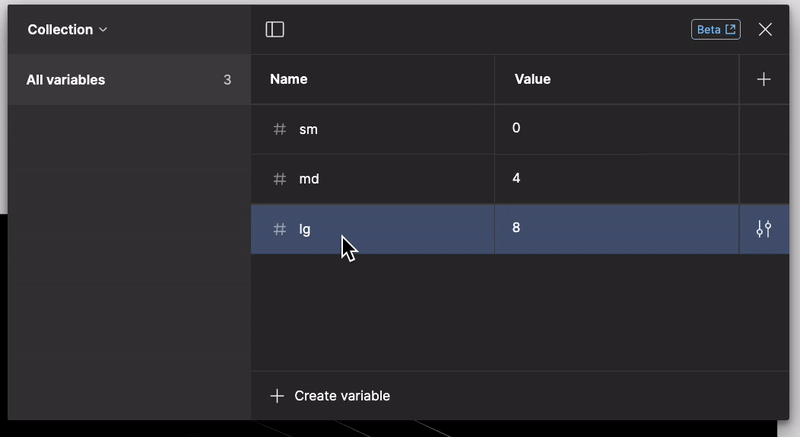 Animation showing how to group variables by right clicking