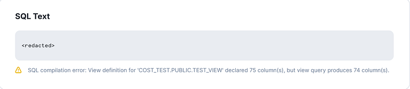 Snowflake — <redacted> queries