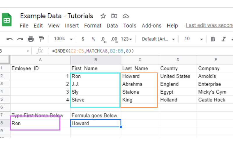 Example with color boxes showing formula information