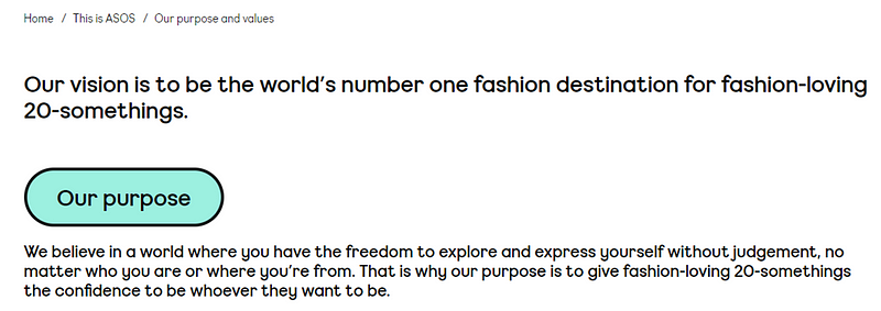 Our vision is to be the world’s number one fashion destination for fashion-loving 20-somethings