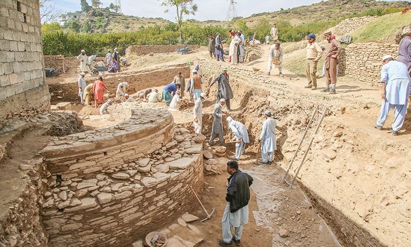 The newly discovered Buddhist temple