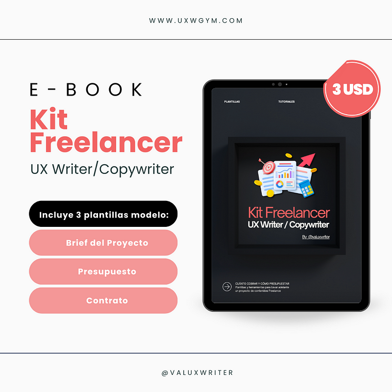 kit freelancer para ux writers y copywriters