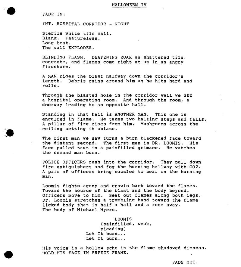 Page One: “Halloween 4: The Return of Michael Myers” (1988)