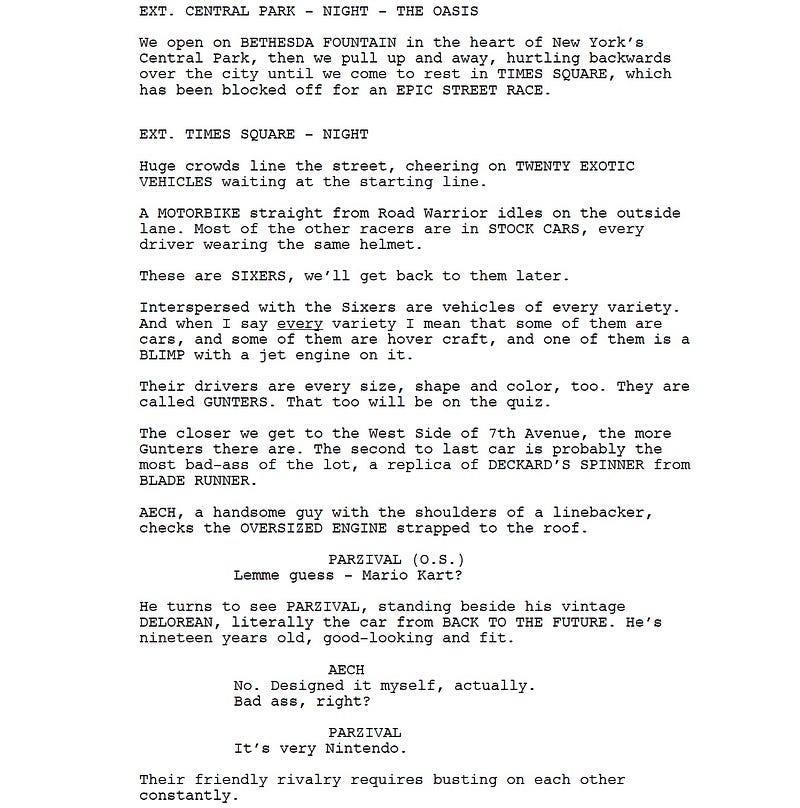 Page One: “Ready Player One” (2018)