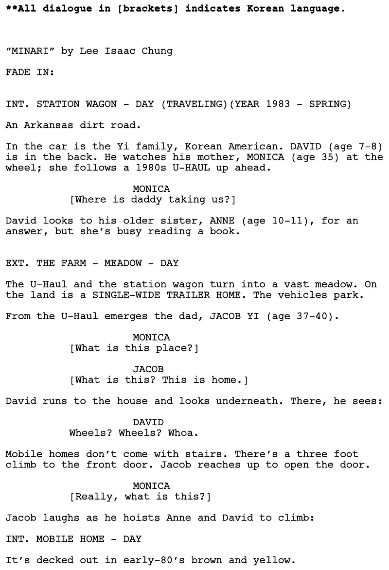 Page One: “Minari” (2020)
