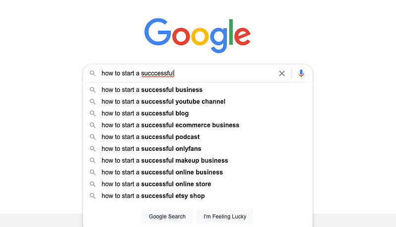 Google search suggestions