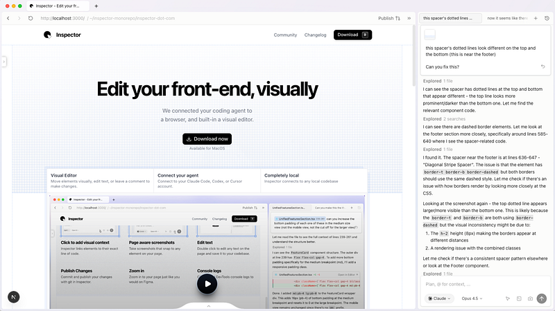 Inspector helps designers and product teams analyze live websites and extract structured UI data in seconds. Instead of manually auditing layouts and components, you can inspect real products and turn them into usable design references.