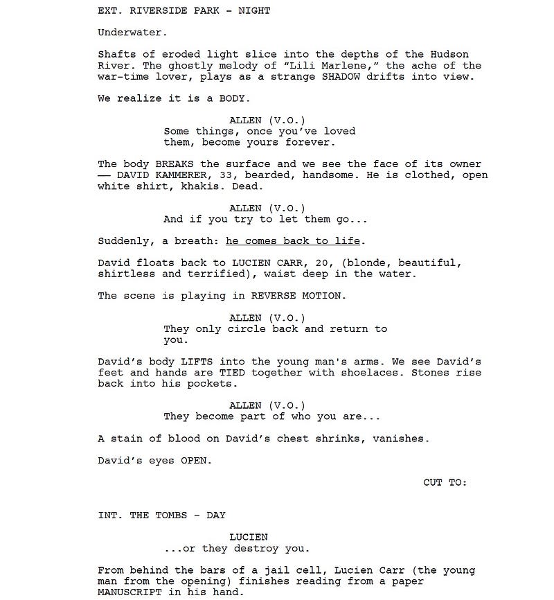 Page One: “Kill Your Darlings” (2013)