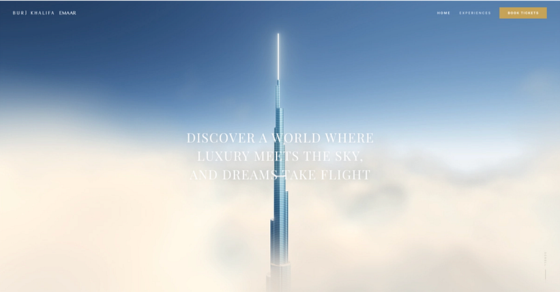Burj Khalifa • Immersive 3D Website Design Concept