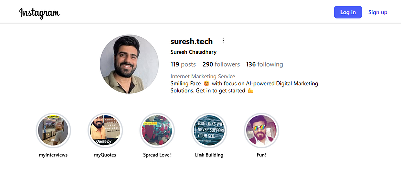 instagram profile creation site