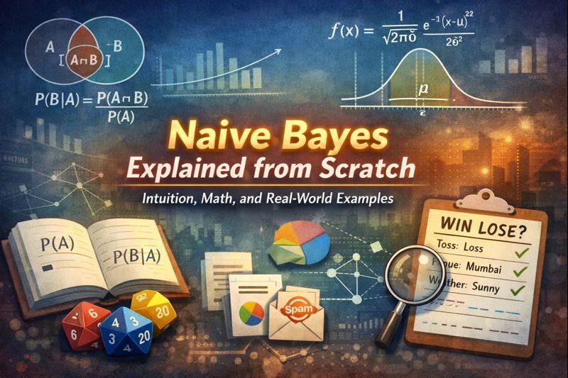 From Probability Basics to Naive Bayes: Intuition, Math, and Real-World Examples