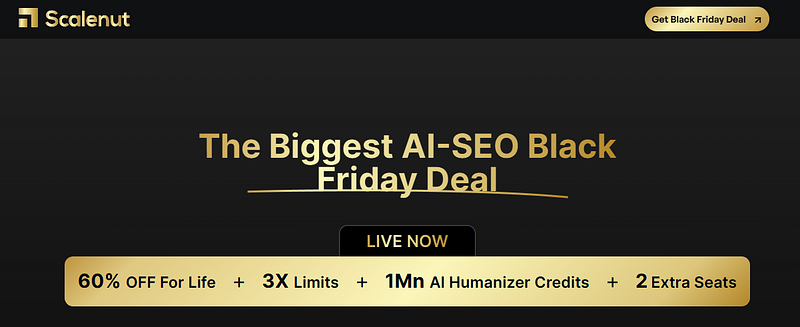 Scalenut black friday deal 2024