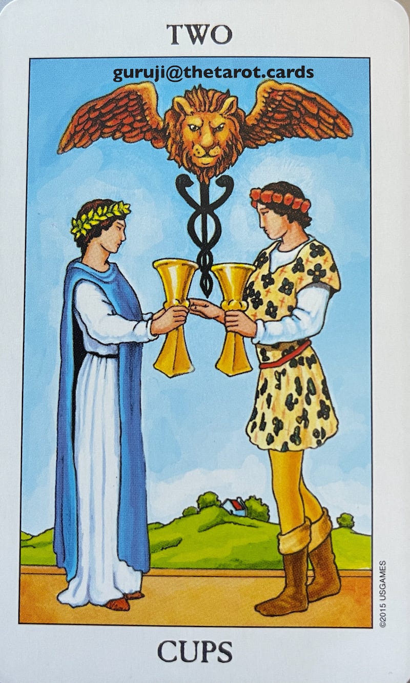 Two of Cups by guruji@thetarot.cards