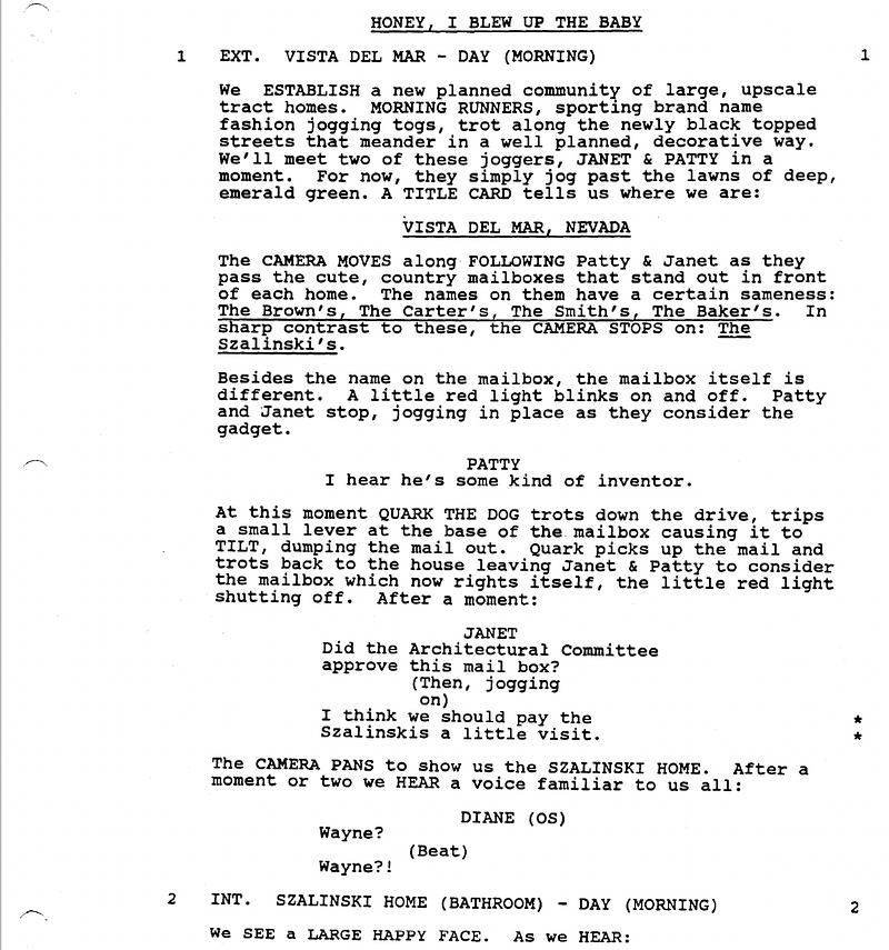 Page One: “Honey, I Blew Up the Kid” (1992)